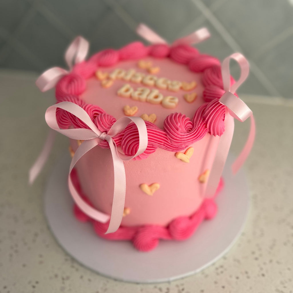 Bowtiful Heart Cake