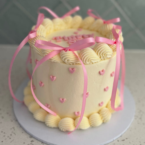 Bowtiful Heart Cake