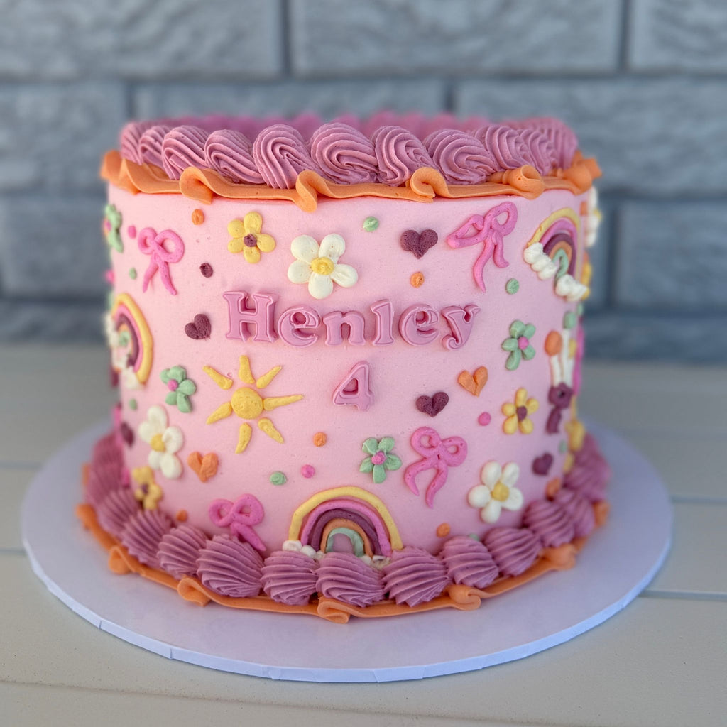 Rainbow Garden Cake