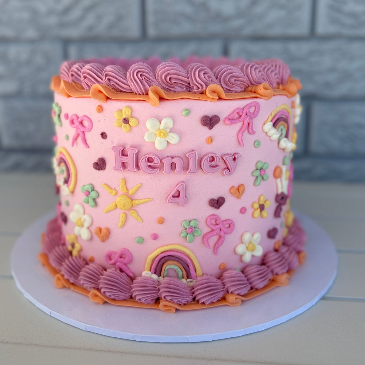 Rainbow Garden Cake