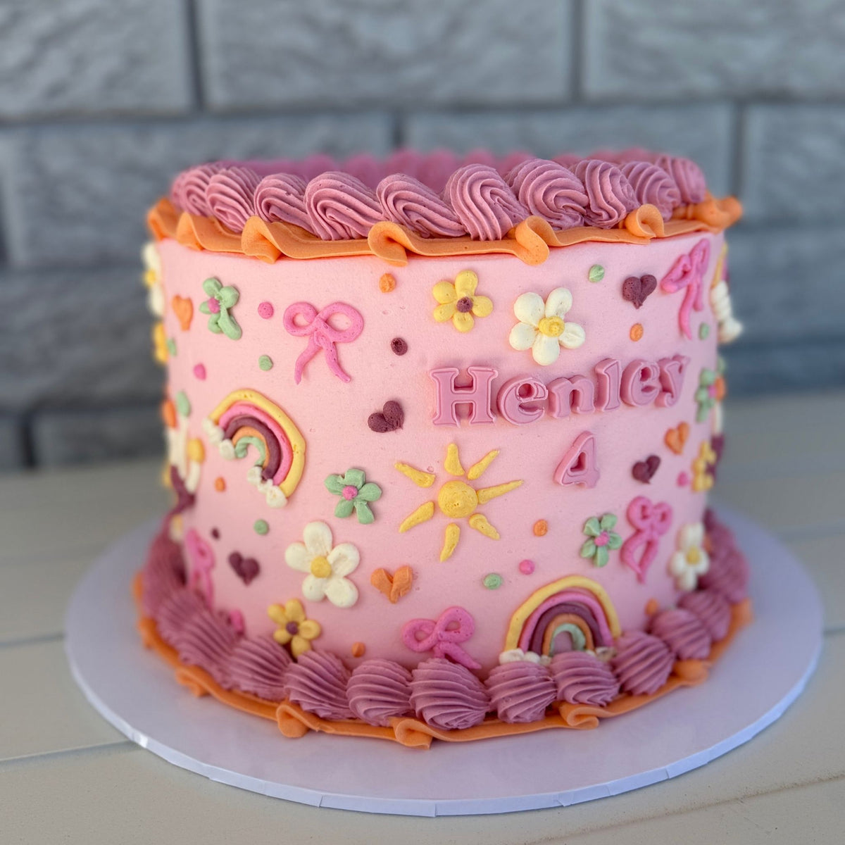 Rainbow Garden Cake