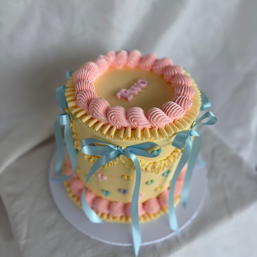 Rainbow Hearts Cake
